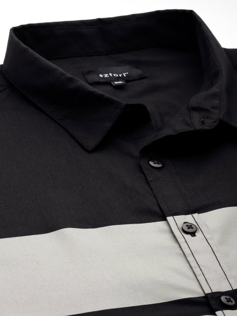 Sztori Men Plus Size Colourblocked Pure Cotton Casual Shirt - Image 2