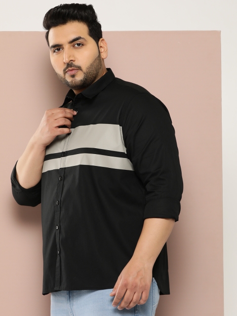Sztori Men Plus Size Colourblocked Pure Cotton Casual Shirt - Image 5