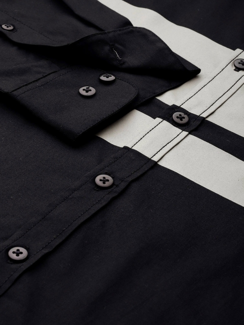 Sztori Men Plus Size Colourblocked Pure Cotton Casual Shirt - Image 3