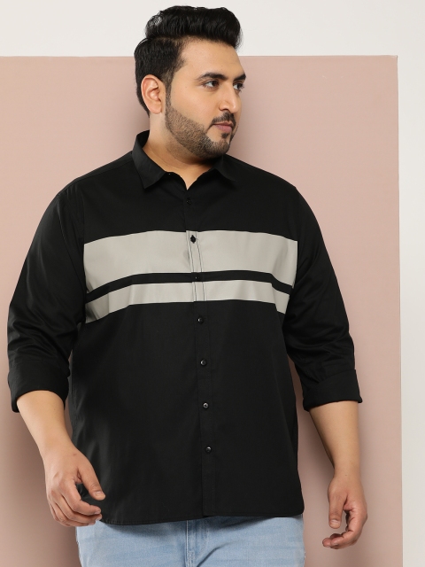 Sztori Men Plus Size Colourblocked Pure Cotton Casual Shirt - Image 4