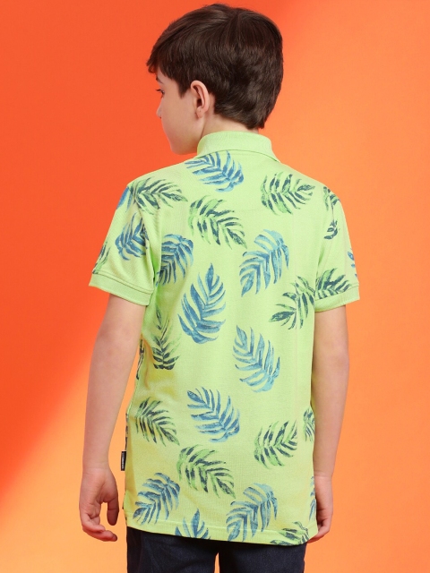Lil Tomatoes Boys Tropical Printed Polo Collar T-shirt - Image 5