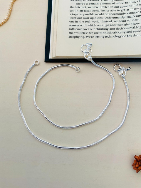 ABDESIGNS Silver-Plated Ethnic Anklets