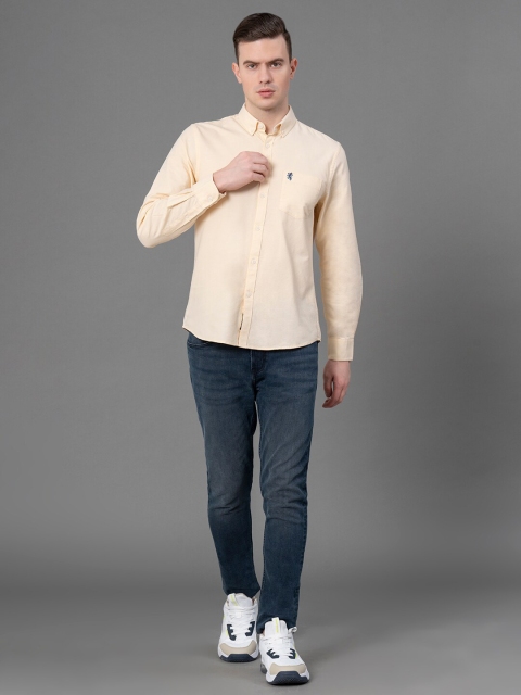 Red Tape Pure Cotton Button-Down Collar Oxford Casual Shirt - Image 7
