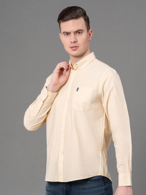 Red Tape Pure Cotton Button-Down Collar Oxford Casual Shirt - Image 5