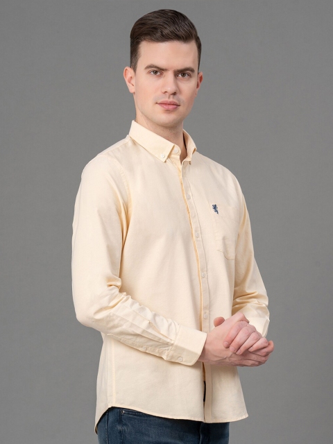 Red Tape Pure Cotton Button-Down Collar Oxford Casual Shirt - Image 4