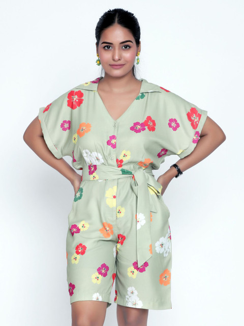 HAUTEQUE Floral Printed Playsuit