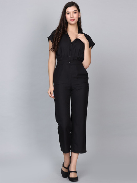 HAUTEQUE V-Neck Basic Jumpsuit