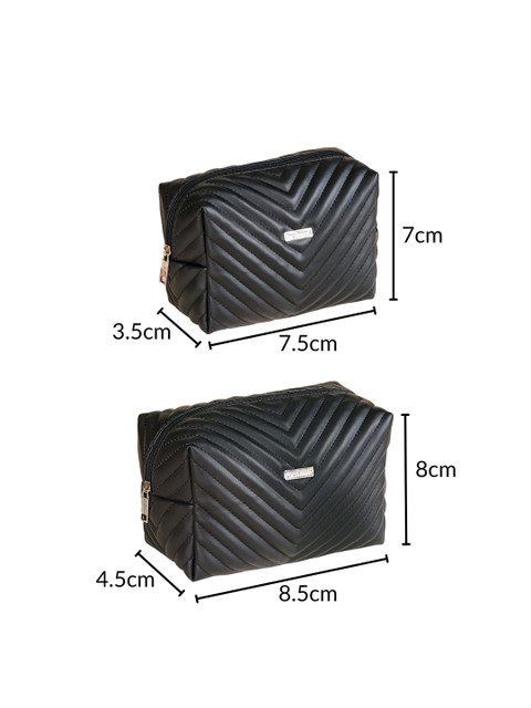 Nestasia Set of 2 Checked Compact Pouch Travel Accessory - Image 7