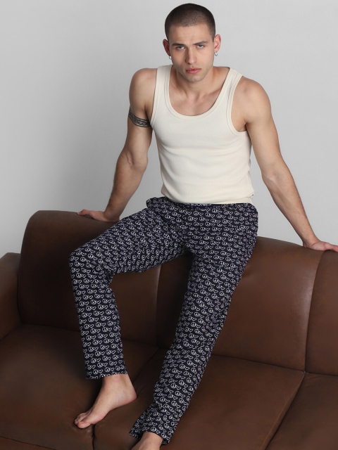 Jack & Jones Men Mid-Rise Printed Pure Cotton Lounge Pant - Image 4