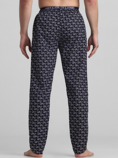 Jack & Jones Men Mid-Rise Printed Pure Cotton Lounge Pant - Image 3