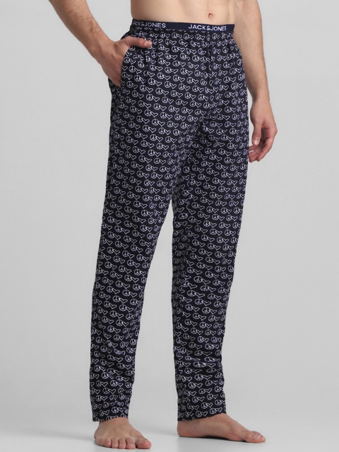 Jack & Jones Men Mid-Rise Printed Pure Cotton Lounge Pant - Image 2
