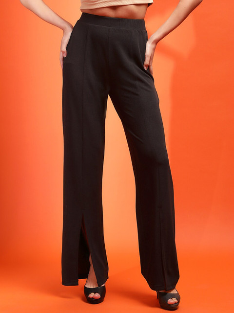 Stylecast X Kotty Women Relaxed Straight Leg High-Rise Chinos