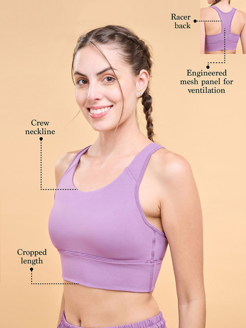 Enamor Full Coverage Removable Padding Dry Fit Workout Bra With Anti Microbial - Image 7