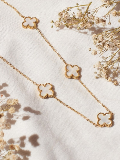 SALTY Mother of Pearl Clover Necklace for Women - Image 3