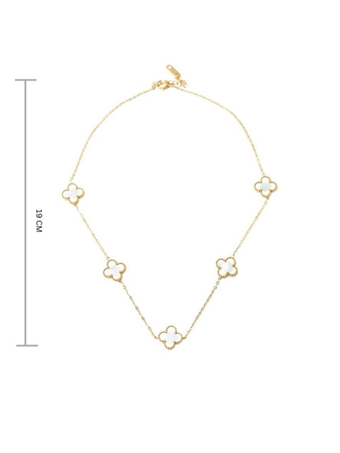 SALTY Mother of Pearl Clover Necklace for Women - Image 5