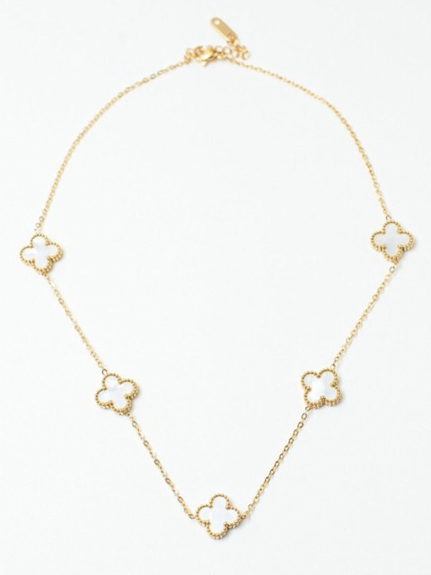 SALTY Mother of Pearl Clover Necklace for Women - Image 4