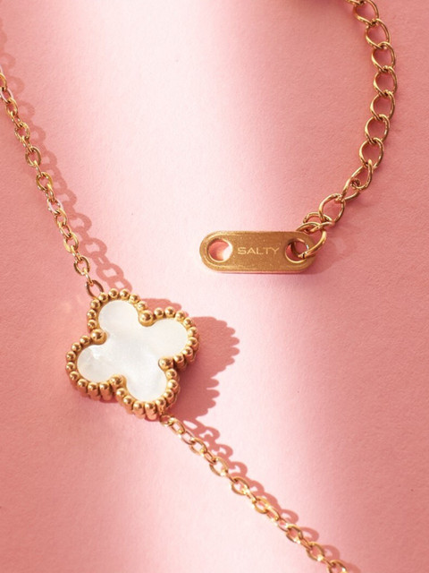 SALTY Mother of Pearl Clover Necklace for Women - Image 2