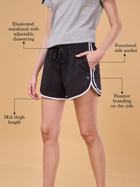 Enamor Women Mid-Rise Comfortable Cotton Lounge Shorts - Image 6