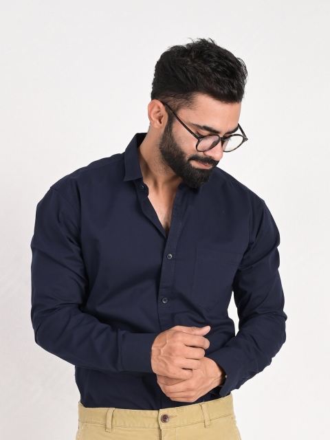 FUBAR Slim Fit Spread Collar Long Sleeves Casual Shirt