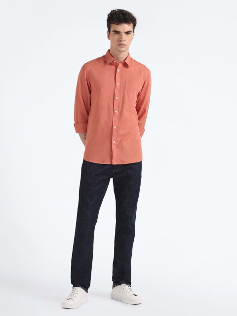 Flying Machine Slim Fit Cotton Linen Casual Shirt - Image 5