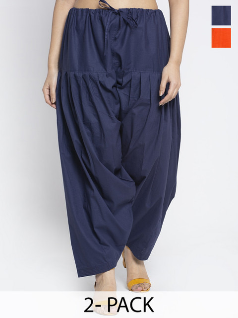 GRACIT Women Pack of 2 Pure Cotton Loose-Fit Salwars