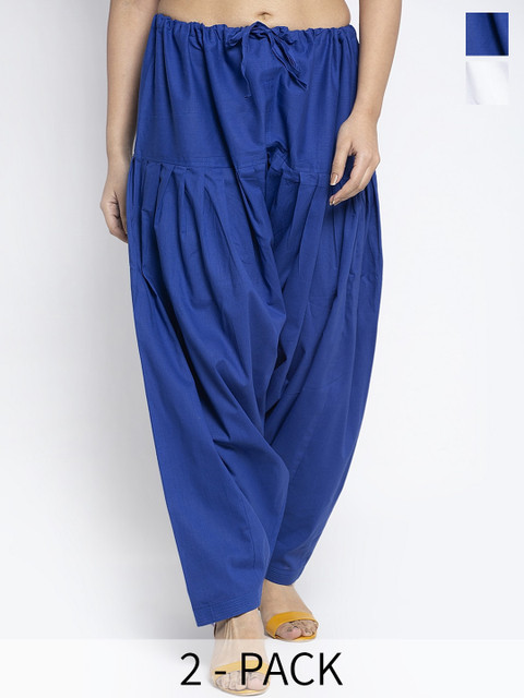 GRACIT Women Pack of 2 Pure Cotton Loose-Fit Salwars