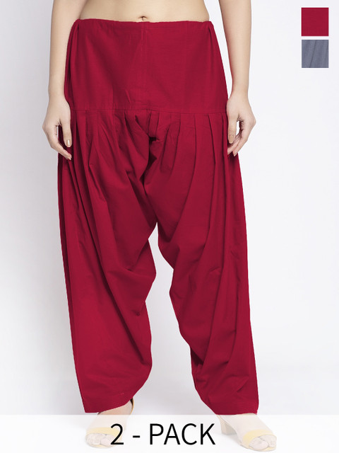 GRACIT Pack of 2 Pure Cotton Loose Fit Salwars