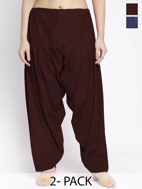 GRACIT Women Pack of 2 Pure Cotton Loose Fit Salwars