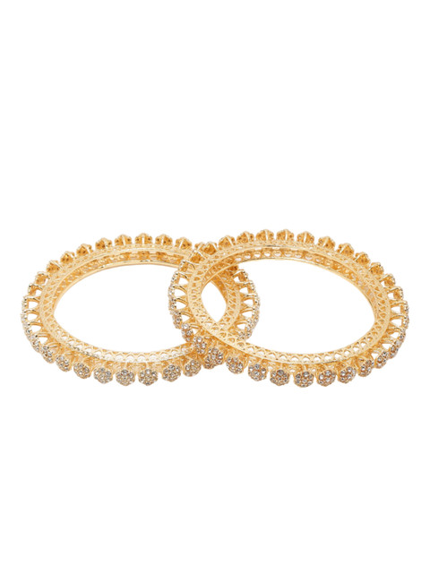 Anouk Set Of 2 Gold-Plated Stone Studded Bangles - Image 3