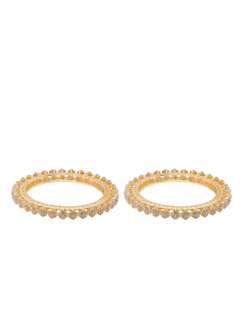 Anouk Set Of 2 Gold-Plated Stone Studded Bangles - Image 4