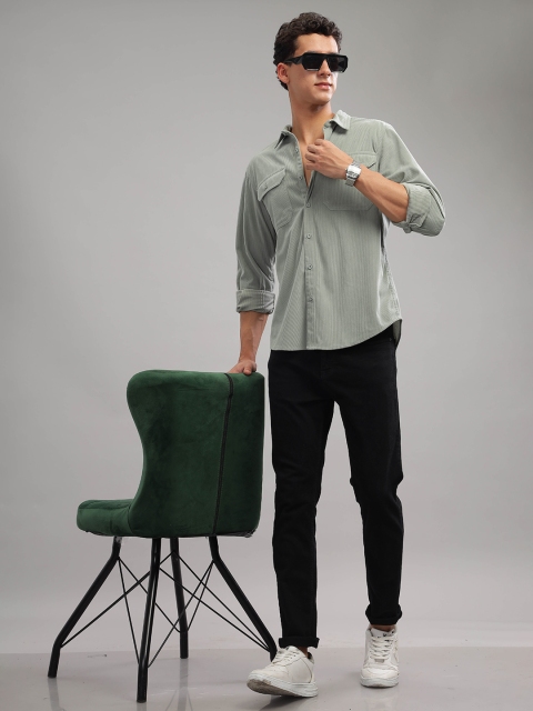 HERE&NOW Spread Collar Long Sleeves Casual Shirt - Image 6