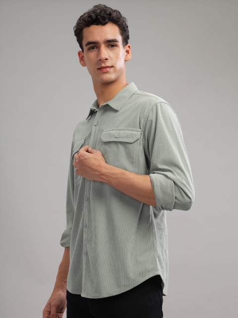 HERE&NOW Spread Collar Long Sleeves Casual Shirt - Image 4