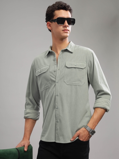 HERE&NOW Spread Collar Long Sleeves Casual Shirt - Image 7