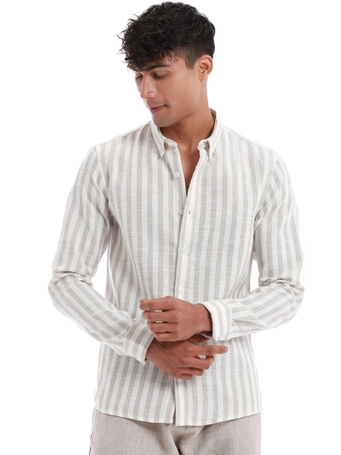 Banana Club Striped Printed Button-Down Collar Casual Shirt