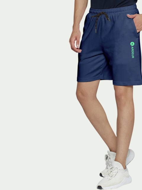 ARDEUR Men Pack Of 3 Mid-Rise Cotton Sports Shorts - Image 2