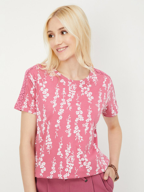 max Floral Printed Pure Cotton T-Shirt