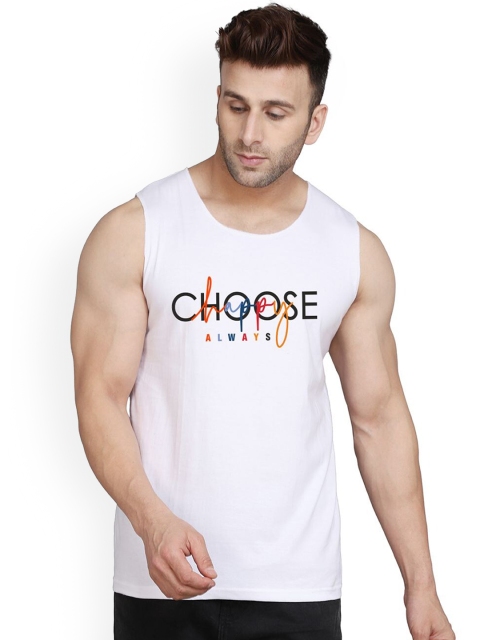 SLOWLORIS Printed Combed Cotton Bio-Wash Gym Vest