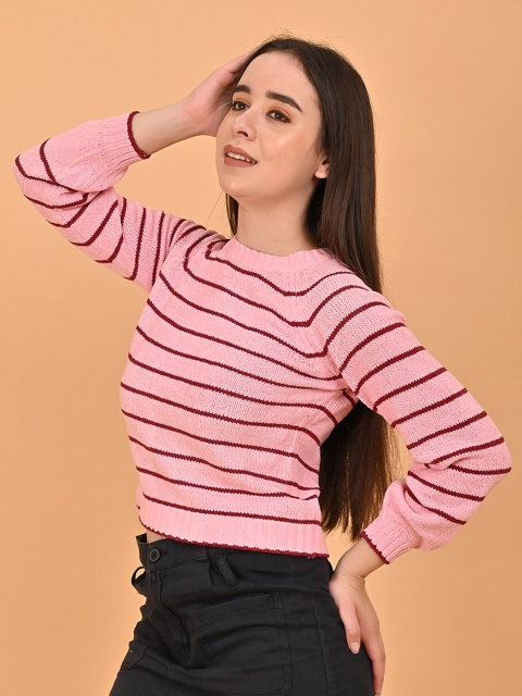 NoBarr Striped Crop Pullover Sweater - Image 3