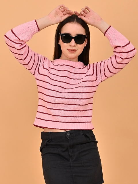 NoBarr Striped Crop Pullover Sweater - Image 6
