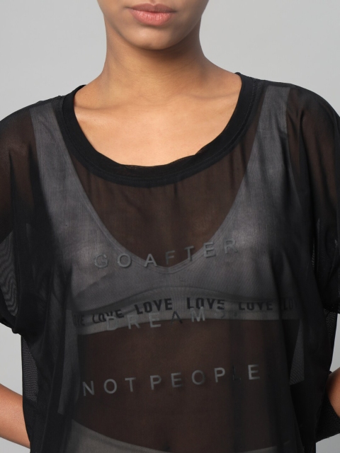 MKH Typography Printed Extended Sleeves Semi Sheer Dri-FIT Pockets Sports T-shirt - Image 3