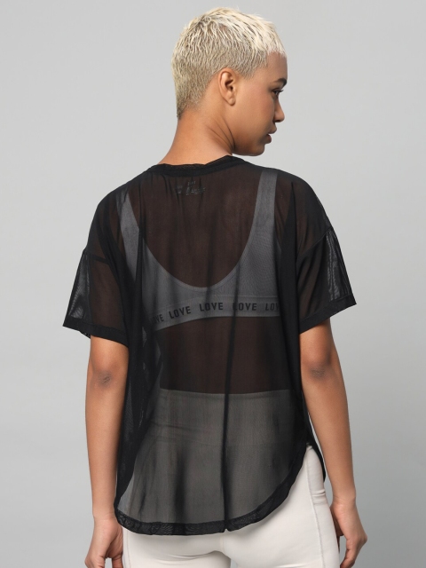 MKH Typography Printed Extended Sleeves Semi Sheer Dri-FIT Pockets Sports T-shirt - Image 6