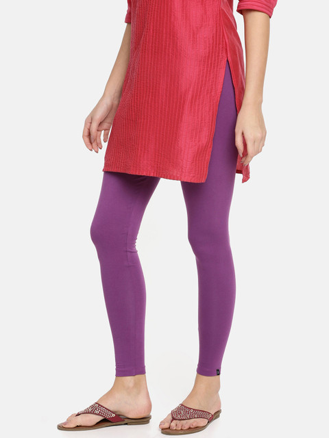 TWIN BIRDS Women Solid Super Stretch Cotton Ankle Length Leggings - Image 2