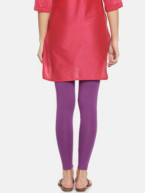 TWIN BIRDS Women Solid Super Stretch Cotton Ankle Length Leggings - Image 3