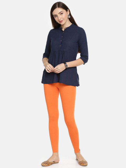 TWIN BIRDS Women Solid Super Stretch Cotton Ankle Length Leggings - Image 4