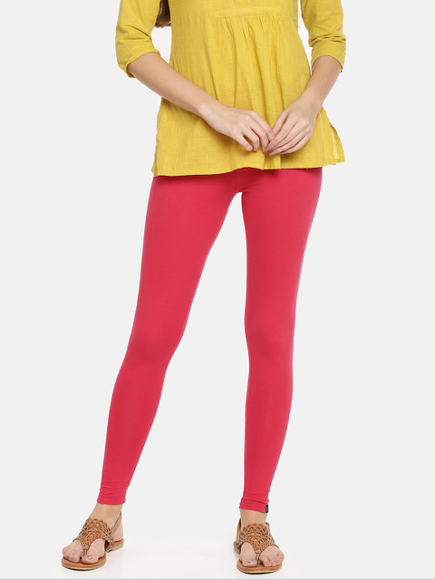 TWIN BIRDS Women Solid Super Stretch Cotton Ankle Length Leggings