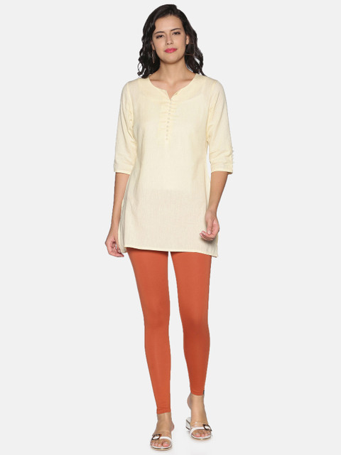 TWIN BIRDS Women Solid Super Stretch Cotton Ankle Length Leggings - Image 4