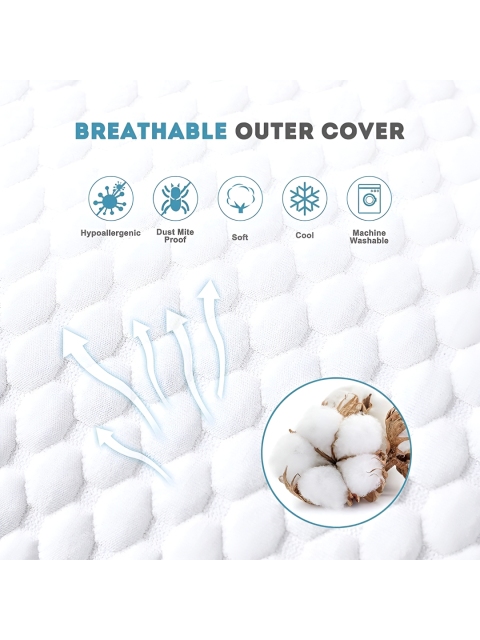 Homerz White 2 Pcs Lightweight Sleep Pillows - Image 3