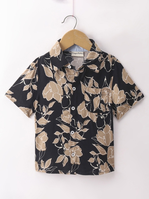 CrayonFlakes Boys Floral Regular Printed Casual Shirt
