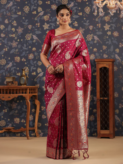 House of Pataudi Ethnic Woven Design Banarasi Saree