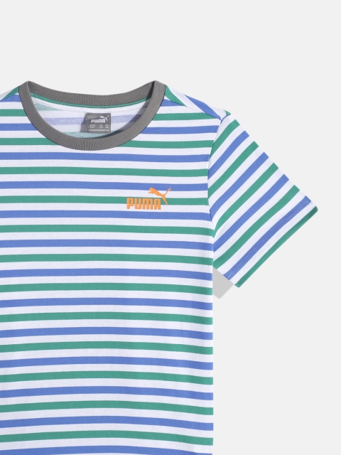 Puma Kids Striped Pure Cotton ESS + Summer Camp T-shirt - Image 3